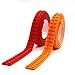 LattoGe Block Tape 2 Rolls for Kids Lego Figures Table Toys Self-Adhesive Baseplate Plates Walls Desks Christmas Birthday Supplies Room Art Decoration (2 Studs(Red+Orange))