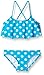 Kanu Surf Girls' Karlie Flounce Bikini Beach Sport 2 Piece Swimsuit, Suzie Aqua Dot, 12