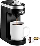 Aicok Single Serve Coffee Maker, Coffee Machine with 12OZ Water Tank, for Most Single Cup Pods including K-Cup Pods, Quick Brew Technology Travel One Cup Coffee Brewer