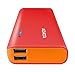 ADATA PT100 10000mAh Dual Output Fash Charging 3.1A Portable Charger Power Bank for Smartphones and tablets - Red (APT100-10000M-5V-CRDOR)