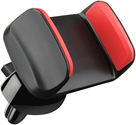 Danibos Air Vent Phone Holder Car Mount with Quick Easy Release Button for for iPhone X 8 7 7Plus 6s 5s Samsung S8 S7 Huawei HTC Sony Mini Tablets and other Devices (Black-Red)