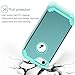 BENTOBEN Phone Case for iPhone 8/iPhone 7, 3 in 1 Shockproof Heavy Duty Rugged High Impact Resistant Hybrid Hard PC Soft Silicone Bumper Full Body Protective Case for iPhone 7/8, Light Teal
