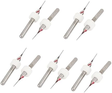 10pcs 0.35mm Tip Helical Groove Tungsten Carbide Micro PCB Drill Bits