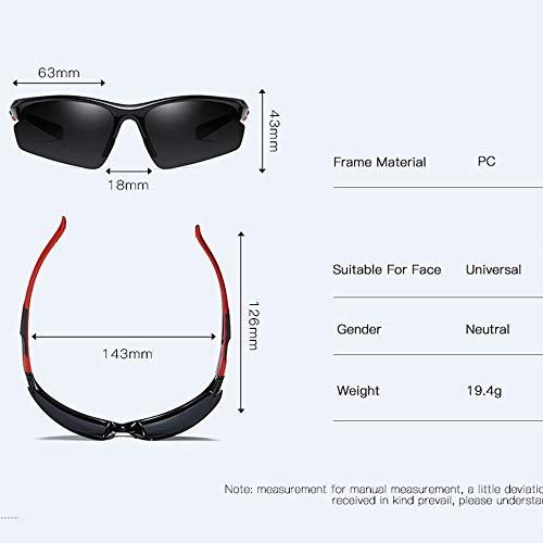 Sonnenbrille Ultraleichte Rahmen Langlebige Und Leicht Zu Reinigende HD-Polarisationsbrille Sportbrille Mit PC TAC… – Bild 8