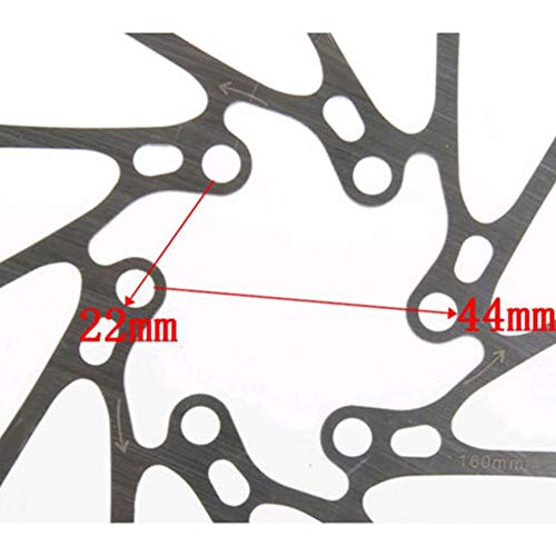 Amyove 160mm Bicycle Stainless Steel 6-Hole Disk Rotor Brake Pad