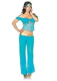 Leg Avenue Disney 3Pc. Princess Jasmine Costume, Aqua, Small