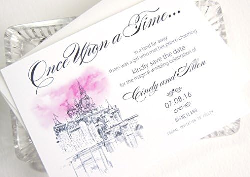 Fairytale Wedding, Disneyland Inspired Save the Dates (Set of 25)