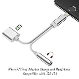 iPhone 7 / 7 Plus Adapter, iPhone 7 Accessories 2 in 1 Lightning Adapter Cable Charge and Headphone Splitter