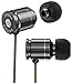 Sentey BULLEX Gunmetal Earbuds Earphones In Ear Headphones Headset In-Line Microphone Stereo Bass for travel running Men Kids Girls Audiophile Sport Gaming Pc Mac Phones Carrying Case Included LS-4240