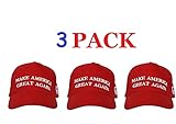 Make America Great Again Hat [3 Pack], Donald Trump USA MAGA Cap Adjustable Baseball Hat Red