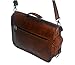 Leather Messenger Handmade Bag Laptop Bag Satchel Bag Padded Messenger Bag School Bag 16X12X5 Inches Brown … (16 inch)