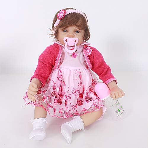 OtardDolls Reborn Doll 20" Reborn Baby Doll Lifelike Soft Vinyl Silicone Doll Children Gifts (Rose Flower)