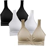 Seamless Wireless Sports Bra for Women Yoga Bras with Removable Pads Pack of 3