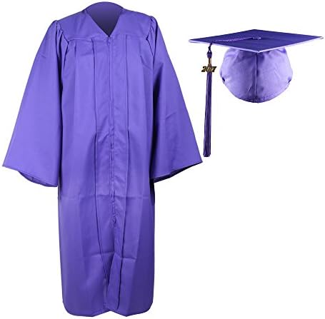 YesGraduation 2018 Graduation Gown Cap Tassel Set For High School and College Ceremony (60, Purple)