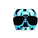 Smileto Skull Portable Wireless Bluetooth speakers with HD Sound and Bass (Blue)