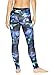 Nicole Miller Active Women's Flekka Printed Leggings - Performance Activewear Workout Pants - Coastal Turkish Sea Blue, Small