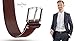 Savile Row Men's 100% Leather Classic Dress Belt Brown (Size 36)