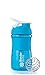 BlenderBottle SportMixer Tritan Grip Shaker Bottle, Aqua/White, 20-Ounce