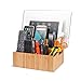MobileVision Bamboo Charging Station with Extension Compartment for Smartphones, Tablets, & Laptops Charging Dock Plus Stationary Item Holder