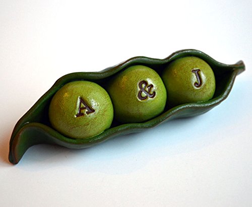 Click Here to See More Images Wedding cake topper...Peas In a Pod... Personalized, custom initials...Made to order
