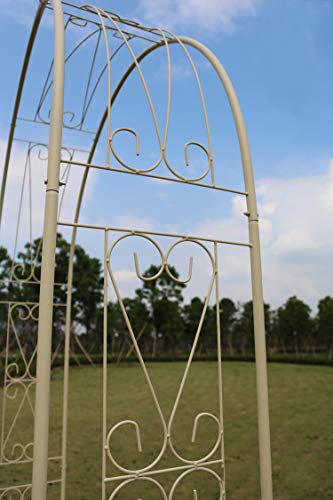 HLMBQ Rosenbogen 170x252x40cm Metall Pergola Rankhilfe Rankgitter Torbogen Rankbogen wetterfest Gartenbogen,Schwarz… – Bild 5