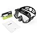 ENKEEO Dive Mask Wide 180 Degree Vision Snorkeling Lens for Adults and Children in Diving, Scuba and Swimming (Black)