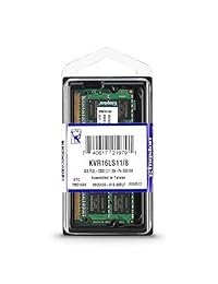 Kingston Technology 1600MHz DDR3L (PC3-12800) 1.35 voltios, no ECC CL11 SODIMM, memoria para portables Intel KVR16LS11 8.
