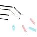 Stainless Steel Straws Set of 8 Reusable Drinking Straws for 30oz 20oz Tumbler 10.5’’ 8.5’’ Diameter 0.24’’ 0.31’’ with 8 Silicone Tips 2 Cleaning Brushes and Pouch(4 Bent 4 Straight) (8.5'' 10.5'')