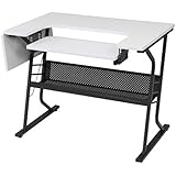 Studio Designs Eclipse Sewing and Craft Table, Black/White