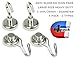 Heavy Duty Super Strong Large Magnetic Hooks 30-40 lb [4 Pack-2 Types] Neodymium Magnet Hook for Hanging Cruise Ships Cabins Kitchen Refrigerator Door BBQ Grill Tools Garage Fridge Classroom Locker