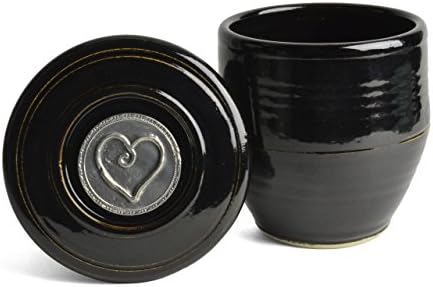 Oregon Stoneware Studio Heart French Butter Crock, Blackberry