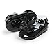 Meckior Infant Baby Girls Soft Sole Bowknot Princess Wedding Dress Mary Jane Flats Prewalker Newborn Light Baby Sneaker Shoes