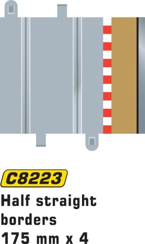 Scalextric C8223 Borders Tan Half Straight 6.75 inches