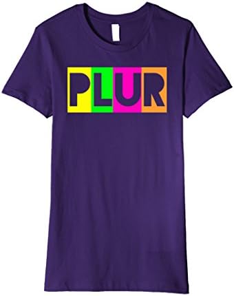 Womens PLUR Peace Love Unity Respect T-Shirt Small Purple