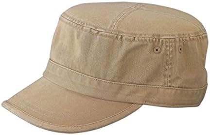 G Men's Enzyme Washed Cotton Twill Army Castro Cap Solid Color