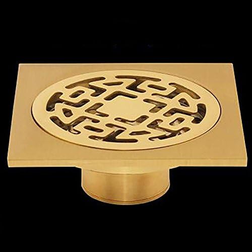 Brass Shower Drains Deep Water Seal Floor Drain Shower Deodorant Square Bathroom Shower Insect Washing Machine Balcony , C