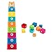 Kidcia My First Square Nesting & Stacking Cups with Numbers Letters & Animals for Toddlers Early Educational Stacker Toys for Kids