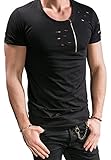 NITAGUT Mens Hipster Hip Hop Lightweight Longline T-shirt