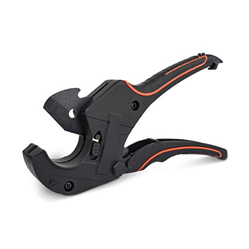 Gunpla Ratchet-Mechanism Plastic Pipe and PVC Cutter for Cutting 1-5/8 inch(42mm) PVC CPVC PEX PE PPR Pipes, ideal for Plumber and Home Work