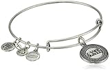 Alex and Ani Sorority Alpha Chi Omega Expandable Rafaelian Silver-Tone Wire Bangle Bracelet