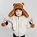 Crytech Toddler Kids Winter Trapper Ski Hat, Warm Chunky Faux Fur Russian Ushanka Trooper Cap with Ear Flap Plush Furry Aviator Snow Hat with Earflap for Little Girl Boy Skiing Skating (Brown)thumb 4