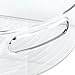 mDesign Lazy Susan Storage Bins with Handle for Kitchen Cabinets, Pantry - 1/4 Wedge, Small, Pack of 2, Clear