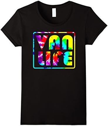 Womens VAN LIFE OFFICAL BRAND PROMO VINTAGE LOGO T-SHIRT Medium Black