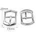 Souarts Silver Tone Color Metal Shoe Buckle Accessory Haberdashery Embellishment Findings Pack of 30pcs