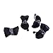 Royal wise Anti-Slip Doggie Boots Pet Dog Cat Tiny Shoes Black Soft Dog Sock for Cold Weather Small Dogs 1-5lb (S, SprBlack)