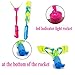 Rocket Slingshot Copters with LED Lights Glow in The Dark Party Supplies with （24 Piece） 12 Amazing Helicopter Flying Toy 12 Slingshot Arrows Helicopter Favors for Kids Adult LED Party Gift
