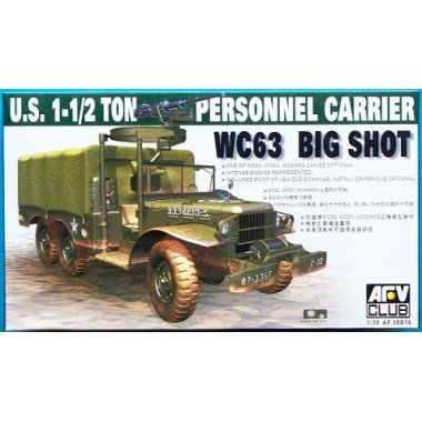 AFV Club Models 1/35 WC-63, Dodge G-507, 1 1/2 ton, 6x6 Cargo Truck