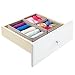 InterDesign Chevron, Set of 3 Soft Bins for Underwear, Socks, Kids Clothes or Accessories, Taupe/Natural Aldo Fabric Dresser Drawer and Closet Storage Organizer, 3 Compartments