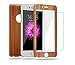 iPhone 6/6s Full Body Hard Case-Aurora Flexible Plastic Front and Back Cover with Tempered Glass Screen Protector for iPhone 6/6s 4.7 Inch (Black wood pattern)