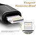 Lightning Cable, Sundix 3Pack 10FT Nylon Braided Sync iPhone Charger Cord Compatible with iPhone 7/7 plus/iPhone 6/6s/6 plus/6s plus,/5c/5s/5/ SE/iPad /iPod Nano 7 - Black&White